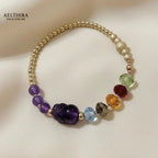 5 Elements Swarovski Amethyst Pixiu in 14K Gold Filled Bracelet Bracelet