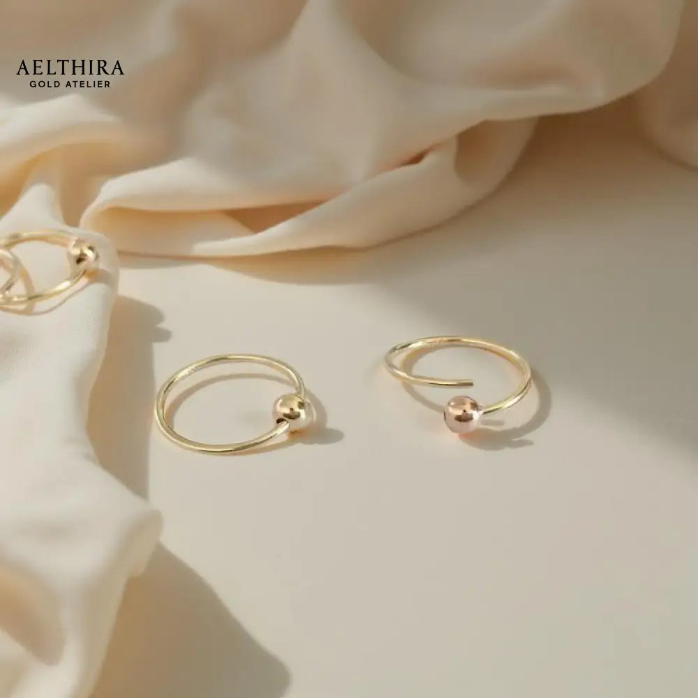 Ball Hoop 14K Gold Filled Earrings (12mm) 12mm Earrings