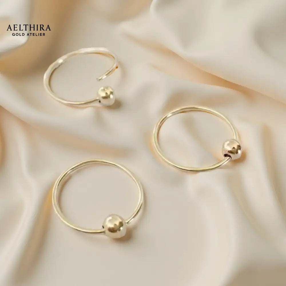 Ball Hoop 14K Gold Filled Earrings (12mm) 12mm Earrings