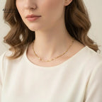 Dapped Bar Chain 14K Gold Filled Necklace 18” 18” Necklace