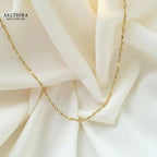 Dapped Bar Chain 14K Gold Filled Necklace 18” 18” Necklace