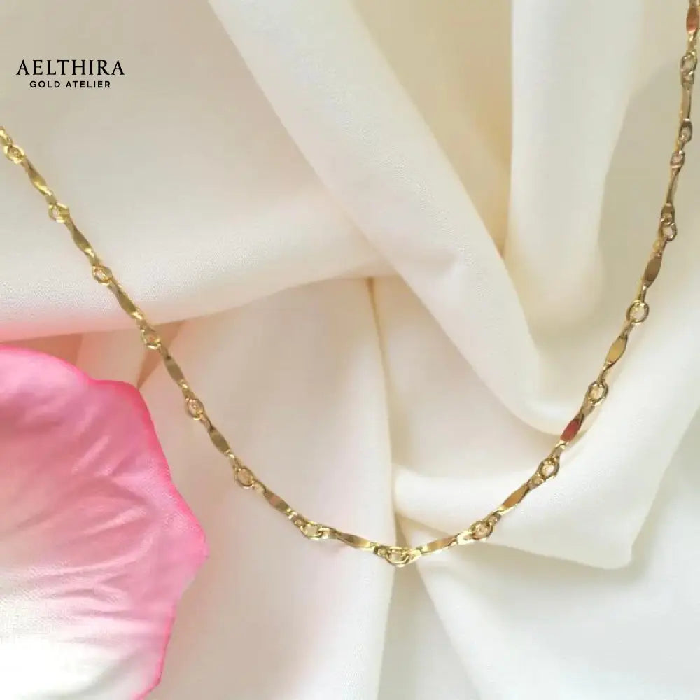 Dapped Bar Chain 14K Gold Filled Necklace 18” 18” Necklace