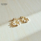 Freshwater Pearl & 14K Gold Filled Hoop Earrings Earrings