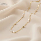 Paperclip with Freshwater Pearl 14K Gold Filled Necklace 18” 18” Necklace