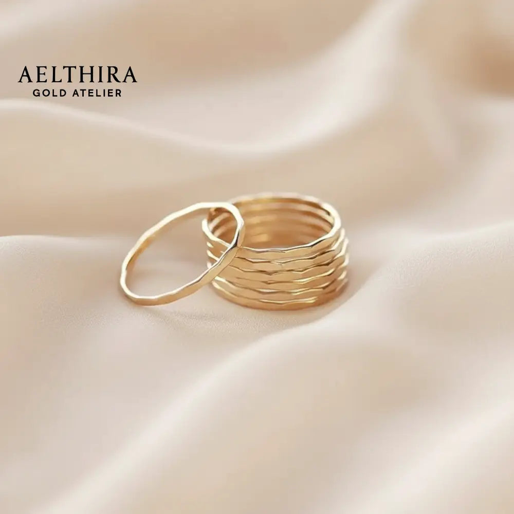 Hammered Ring – 14K Gold Filled (1mm) Ring