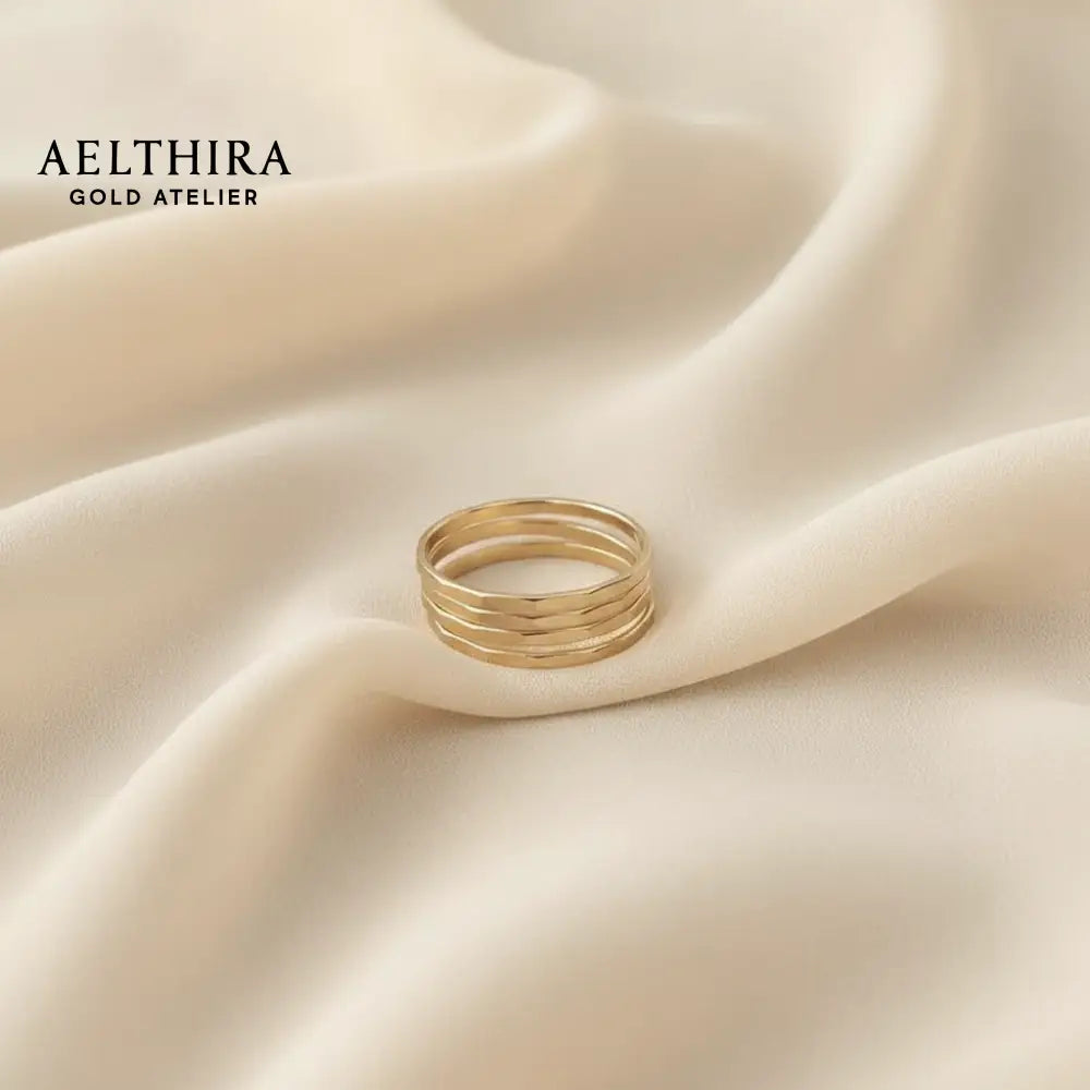 Hammered Ring – 14K Gold Filled (1mm) Ring