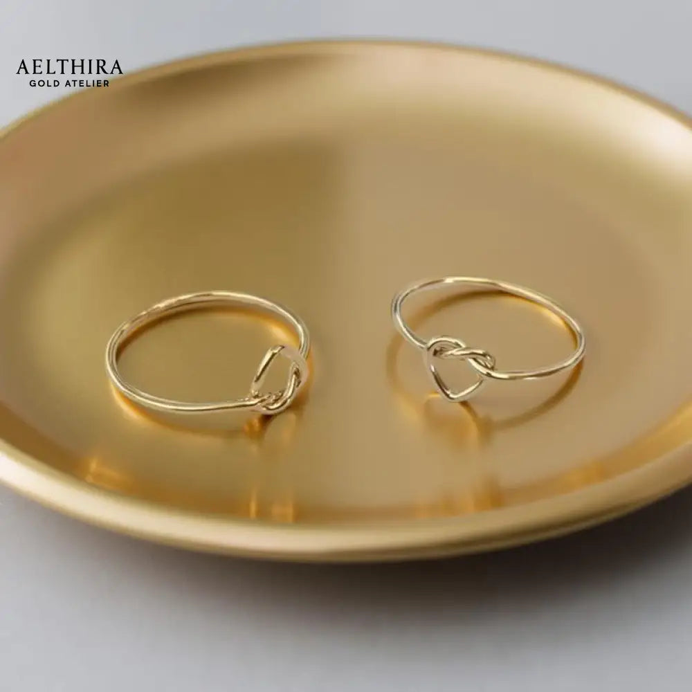 Heart Knot 14K Gold Filled Ring (1mm) Ring