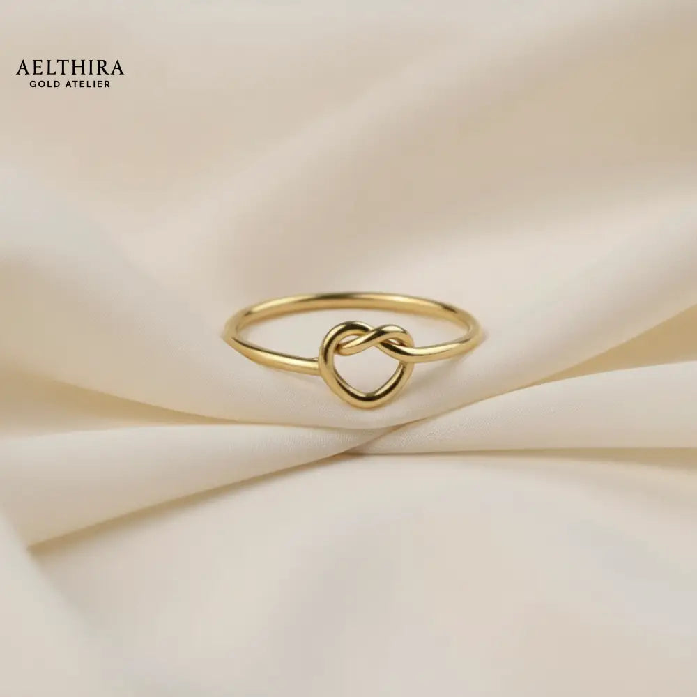 Heart Knot 14K Gold Filled Ring (1mm) Ring