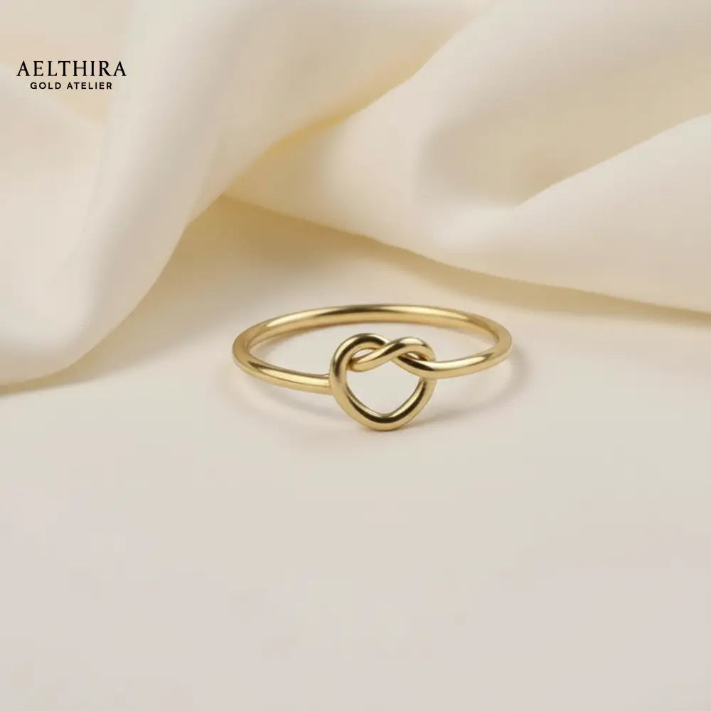 Heart Knot 14K Gold Filled Ring (1mm) Ring