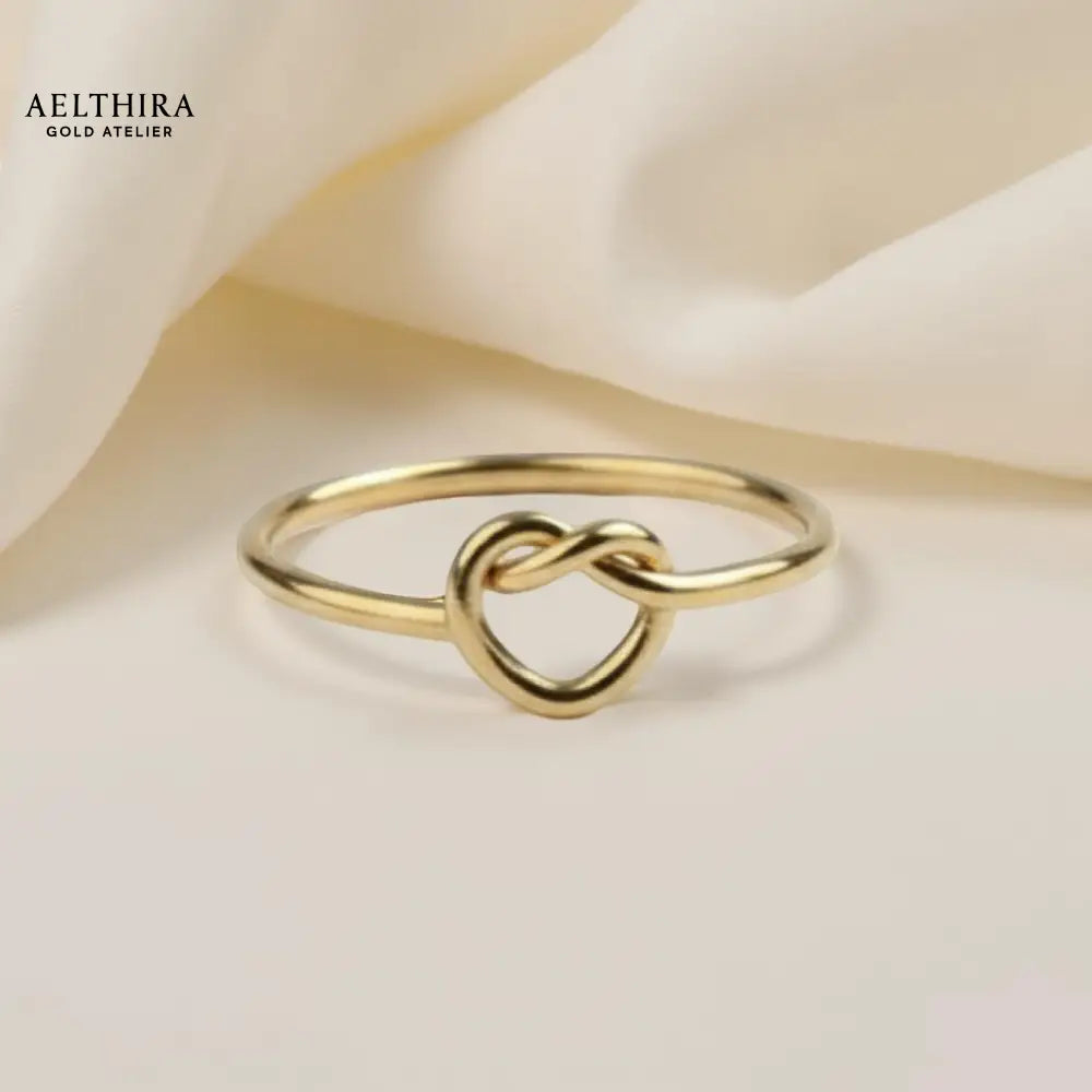 Heart Knot 14K Gold Filled Ring (1mm) Ring