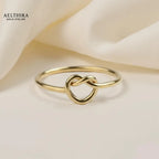 Heart Knot 14K Gold Filled Ring (1mm) Ring