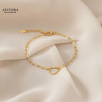 Heart Link 14K Gold Filled Bracelet (6-8”) Adjustable 6-8” Bracelet