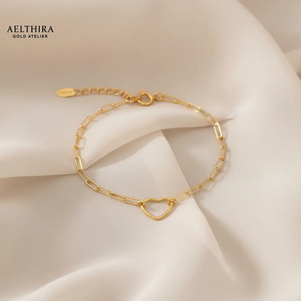 Heart Link 14K Gold Filled Bracelet (6-8”) Adjustable 6-8” Bracelet