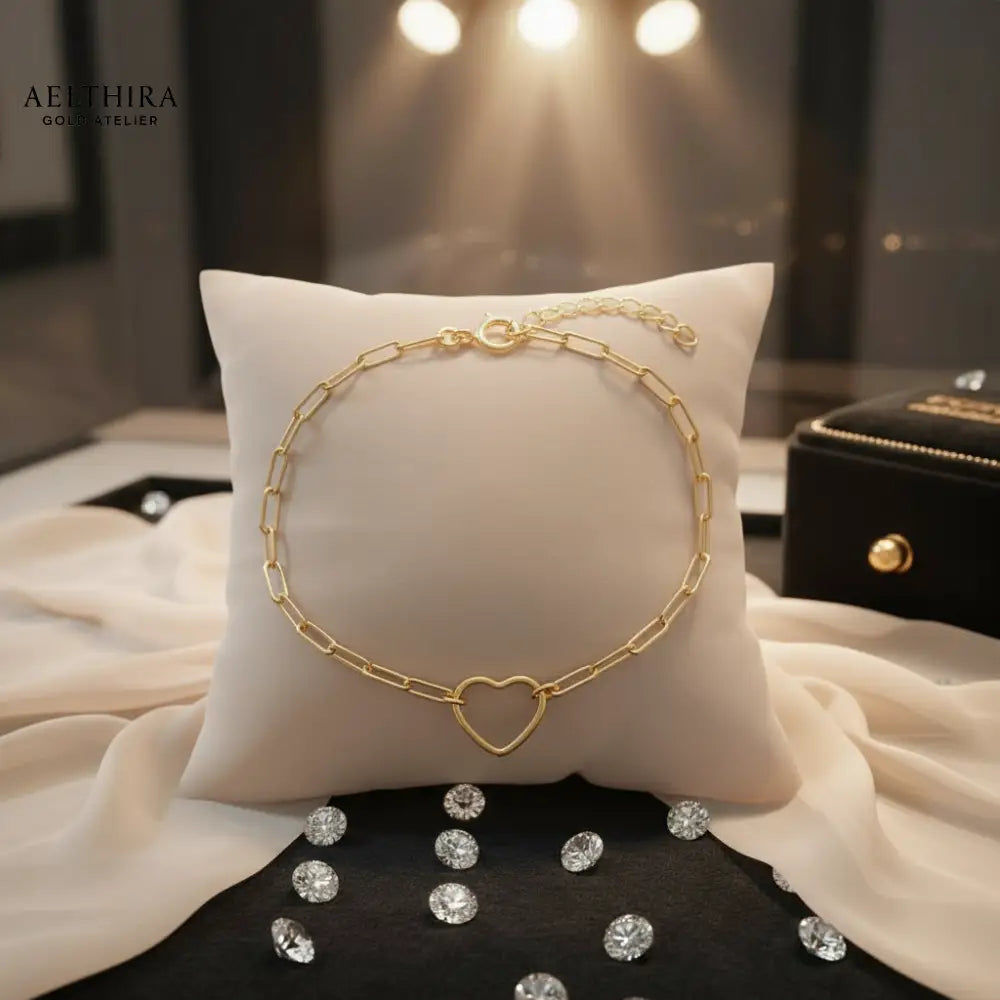 Heart Link 14K Gold Filled Bracelet (6-8”) Adjustable 6-8” Bracelet