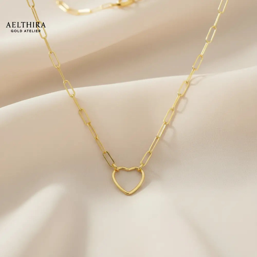 Heart Link 14k Gold Filled Necklace (19”) 19” Necklace