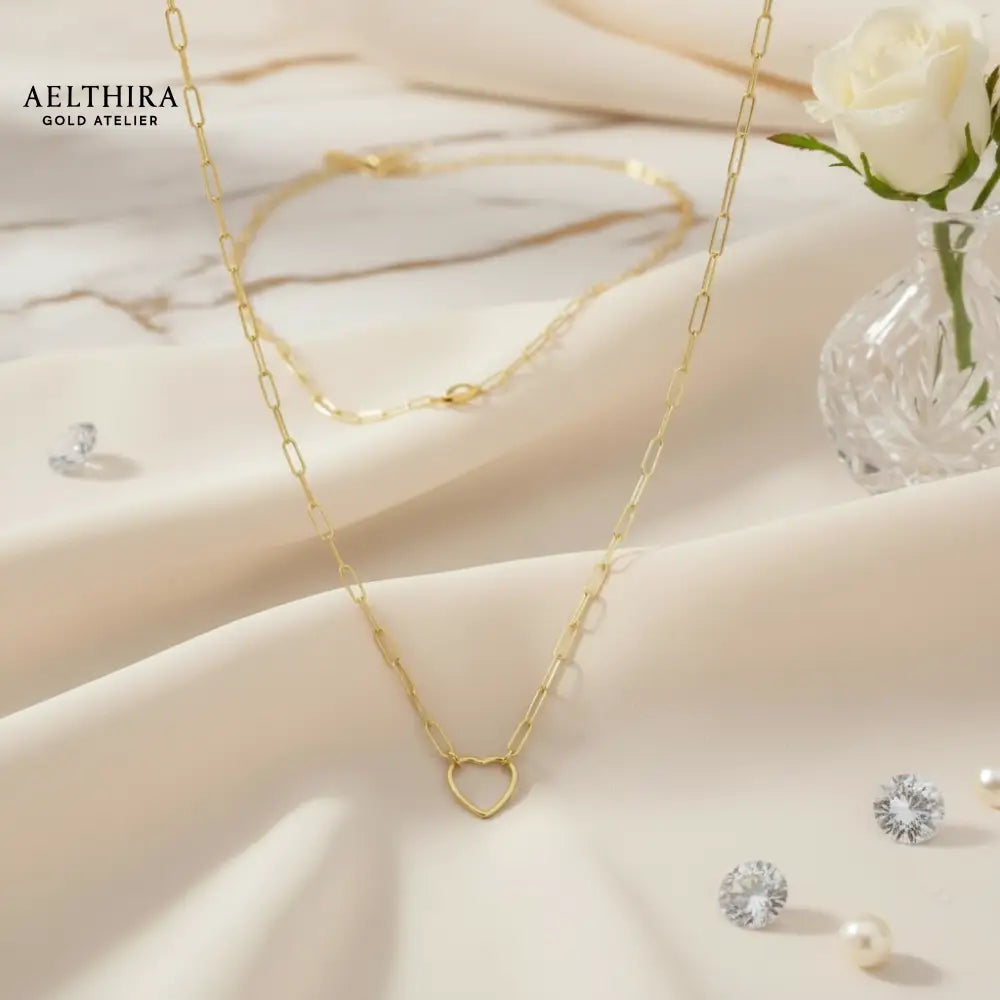 Heart Link 14k Gold Filled Necklace (19”) 19” Necklace