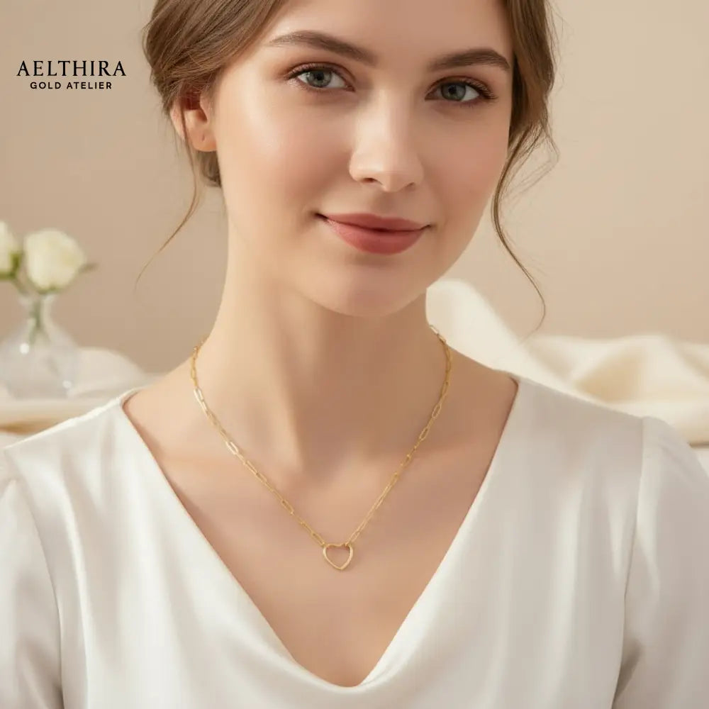 Heart Link 14k Gold Filled Necklace (19”) 19” Necklace