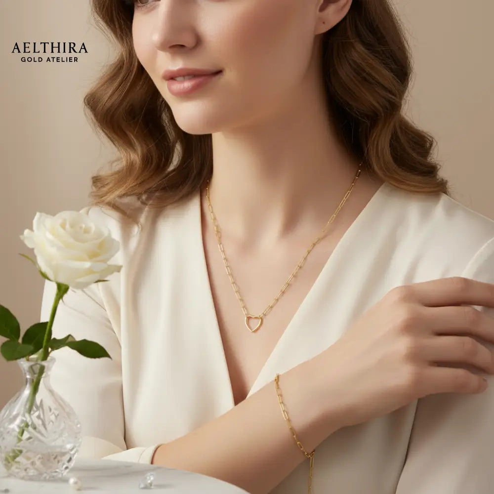 Heart Link 14k Gold Filled Necklace (19”) 19” Necklace