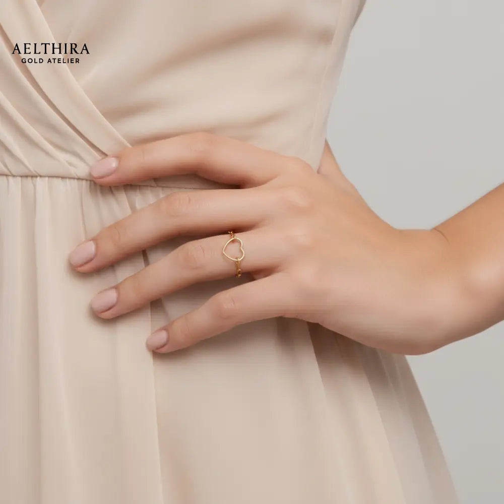 Heart Link 14K Gold Filled Ring Ring