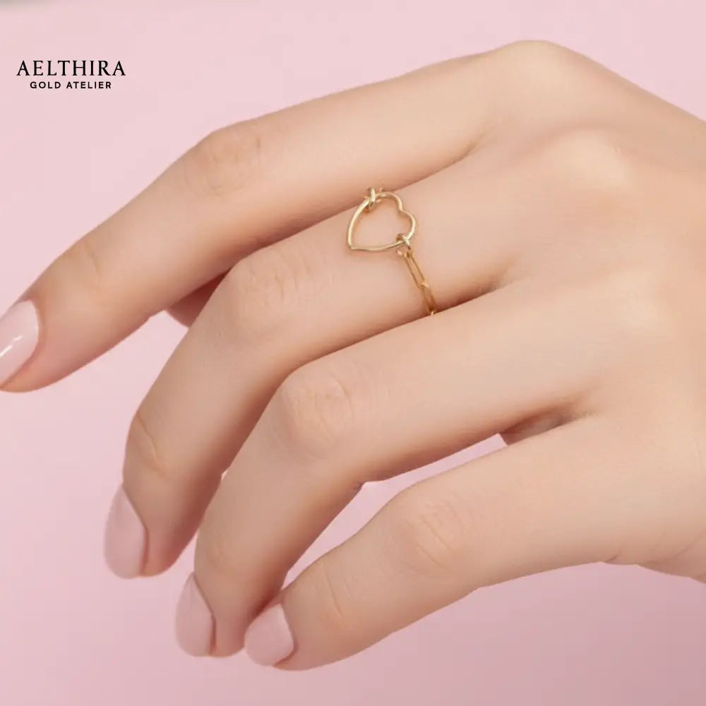 Heart Link 14K Gold Filled Ring Ring