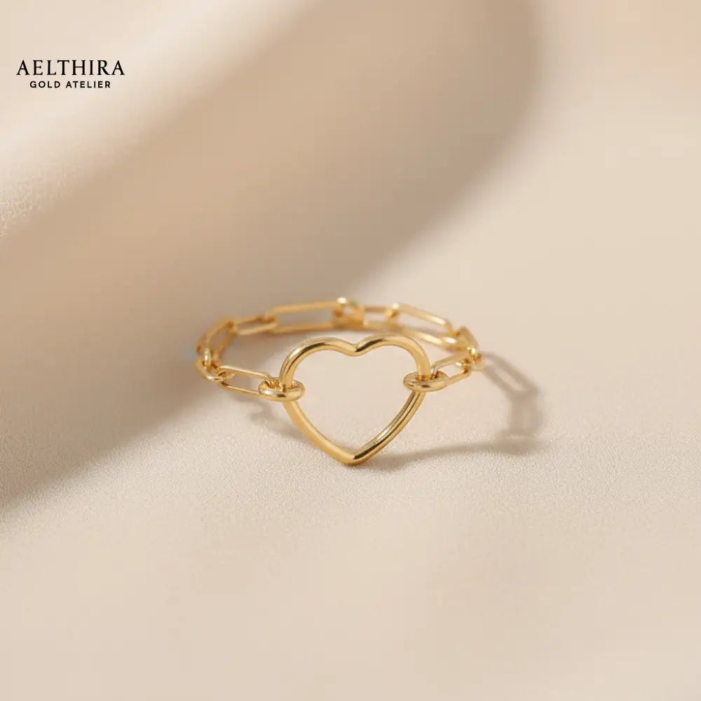 Heart Link 14K Gold Filled Ring Ring