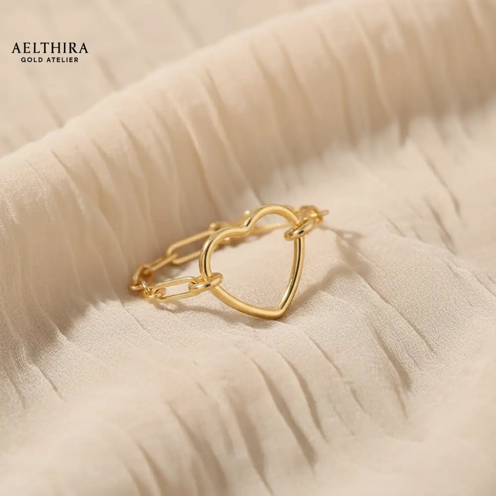 Heart Link 14K Gold Filled Ring Ring