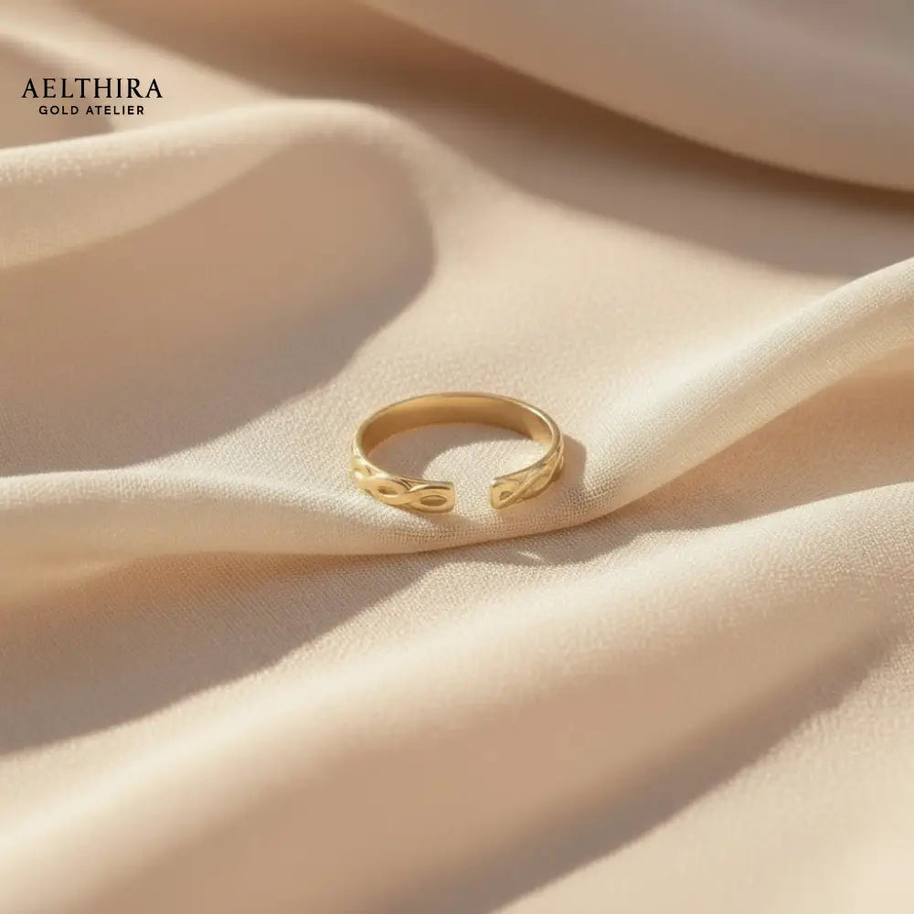 Intricate Pattern Adjustable 14K Gold Filled Ring (1.5x3mm) Adjustable size Ring