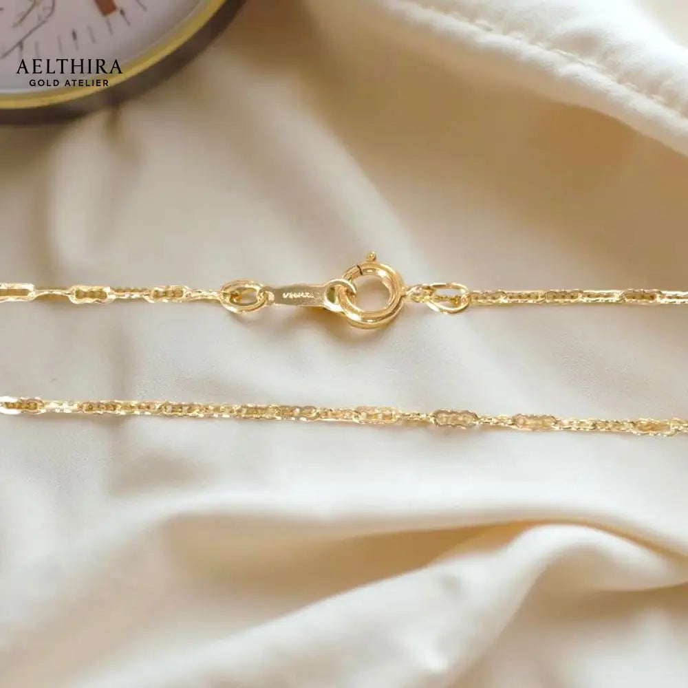 Italian Krinkle 14K Gold Filled Necklace Chain (1.5mm) 18” Necklace