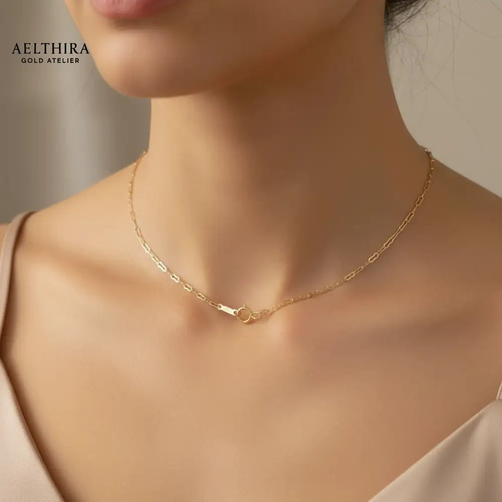 Italian Krinkle 14K Gold Filled Necklace Chain (1.5mm) 18” Necklace