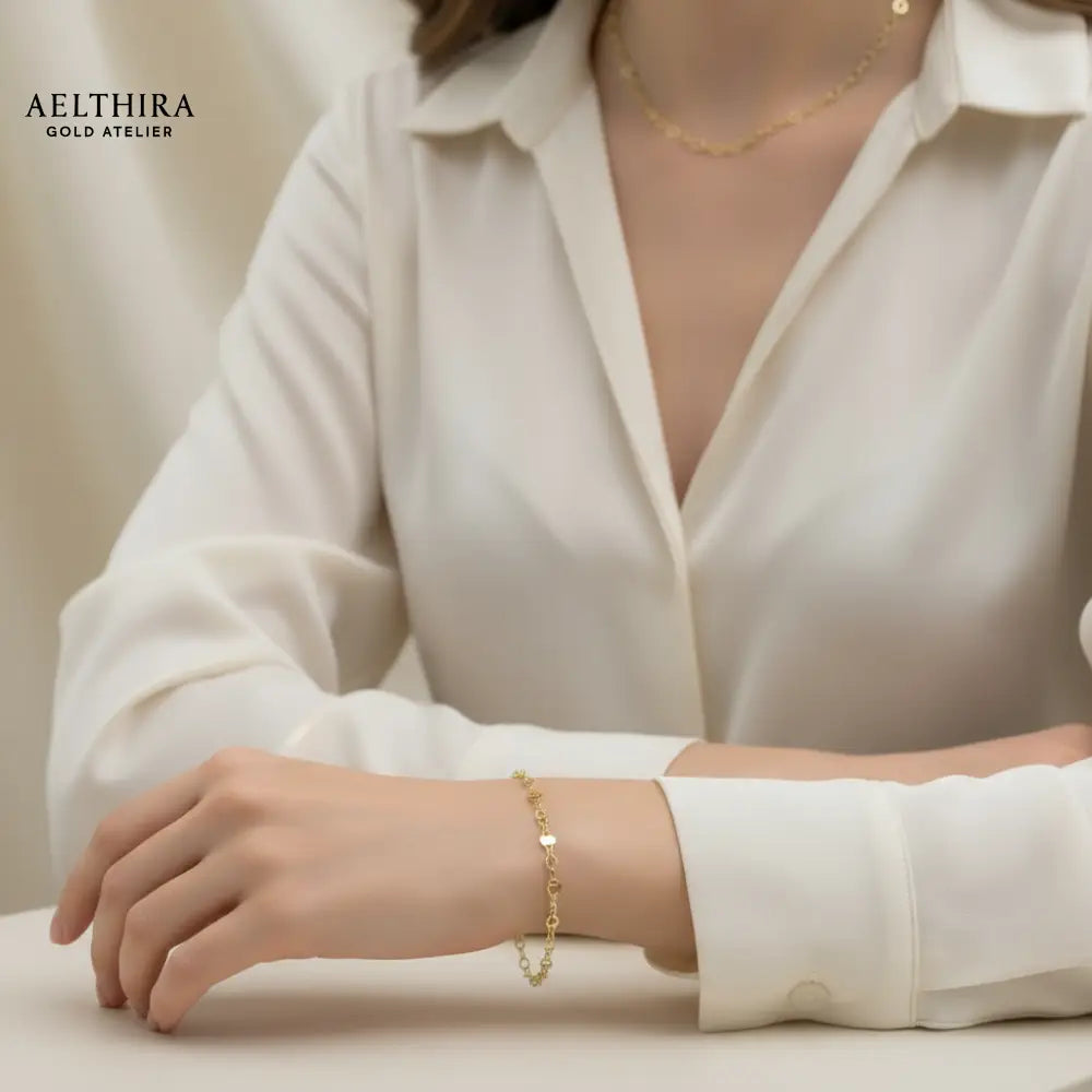 Mini Heart Chain 14K Gold-Filled Bracelet (2.8mm 6-8”) Adjustable 6-8” Bracelet