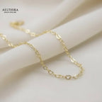 Mini Heart Chain 14k Gold Filled Necklace (2.8mm 18 + 2”) 16-20”