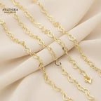 Mini Heart Chain 14k Gold Filled Necklace (2.8mm 18 + 2”) 16-20”