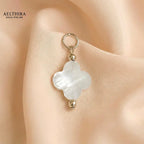 Mother of Pearl Clover Pendant 14k Gold-Filled 12mm Pendant