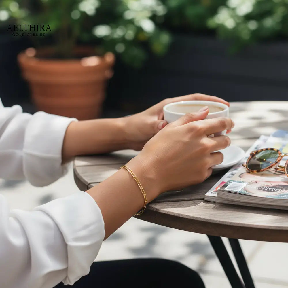 Paperclip Chain 14K Gold-Filled Bracelet (6-8”) 6-8” Bracelet