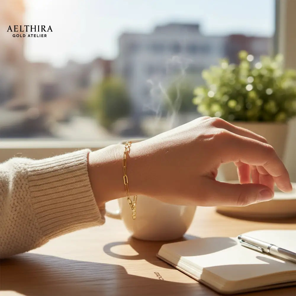 Paperclip Chain 14K Gold-Filled Bracelet (6-8”) 6-8” Bracelet