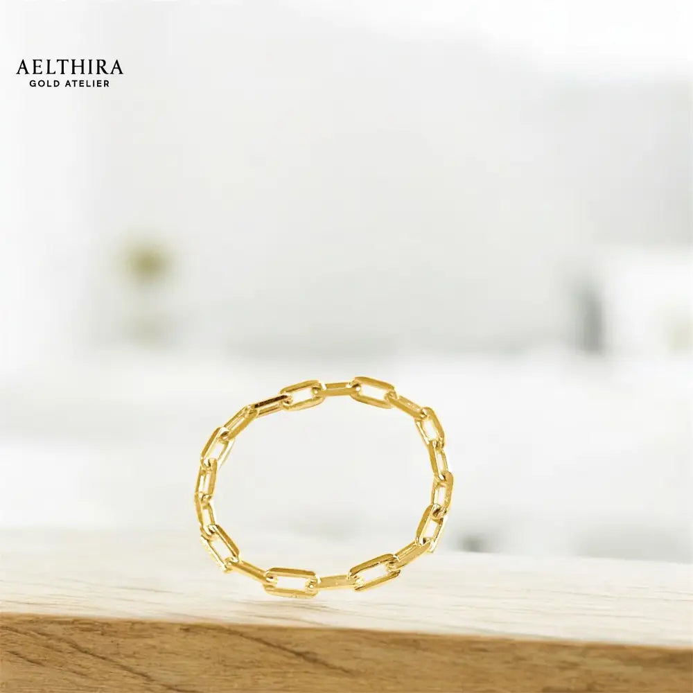 Paperclip Chain 14K Gold Filled Ring (2.4mm) Ring