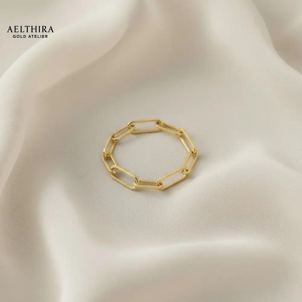 Paperclip Chain 14K Gold Filled Ring (2.4mm) Ring