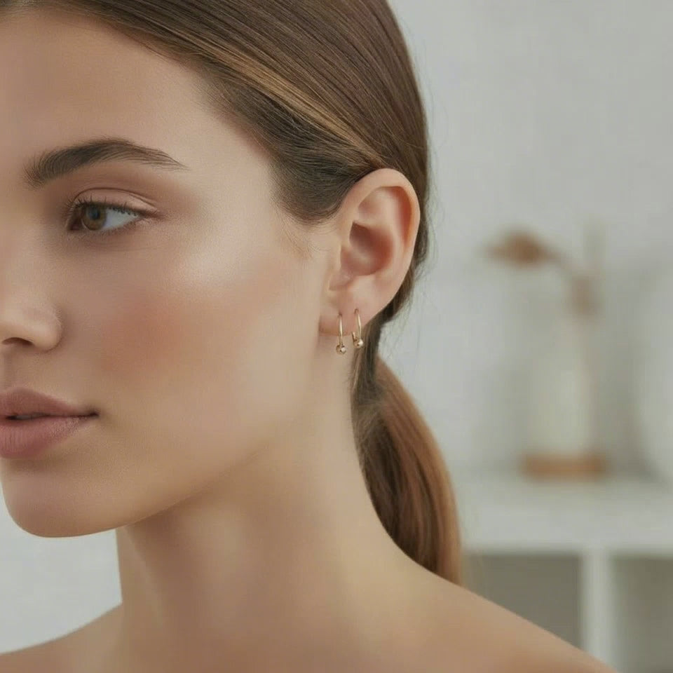 Ball Hoop 14K Gold Filled Earrings (12mm)