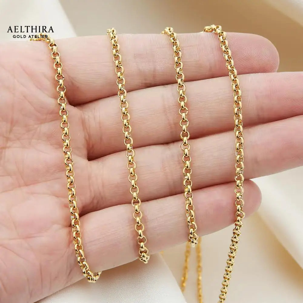 Rolo Chain Link 14K Gold Filled Bracelet (For Men & Women) 17cm-19cm Bracelet