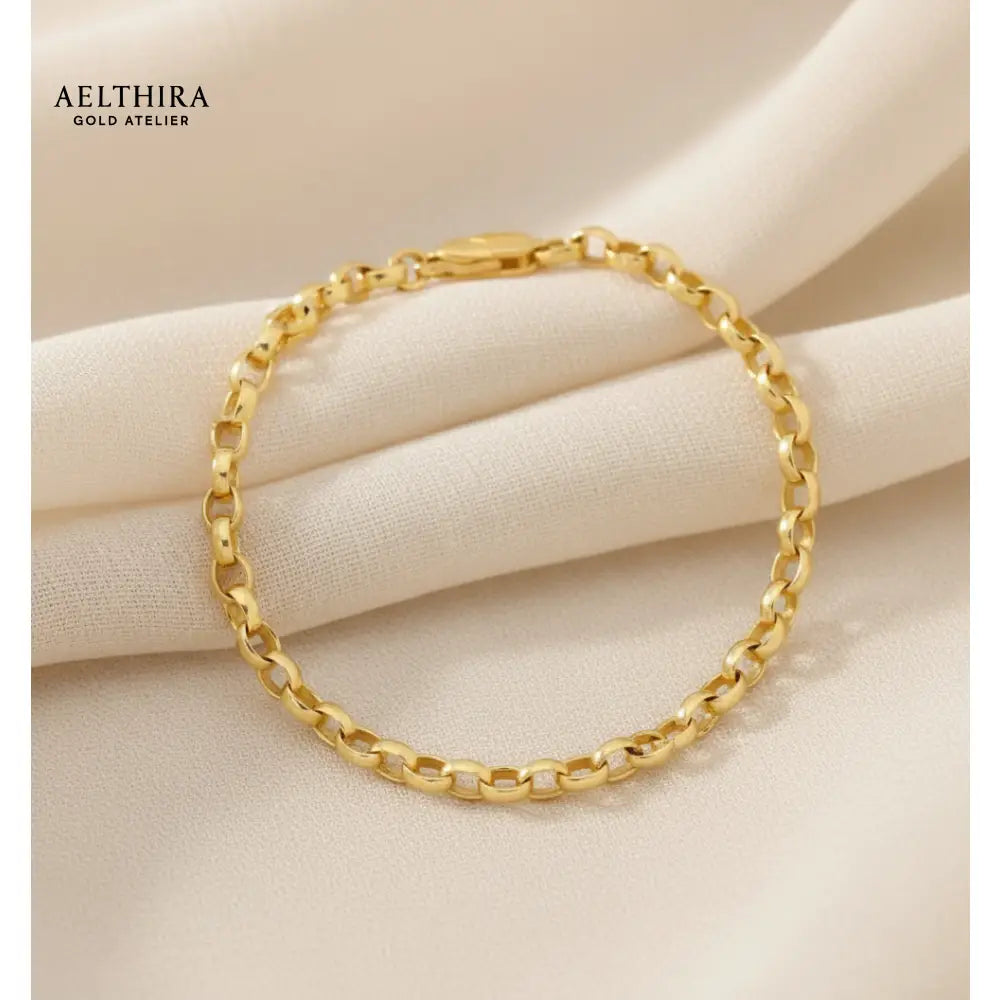 Rolo Chain Link 14K Gold Filled Bracelet (For Men & Women) 17cm-19cm Bracelet
