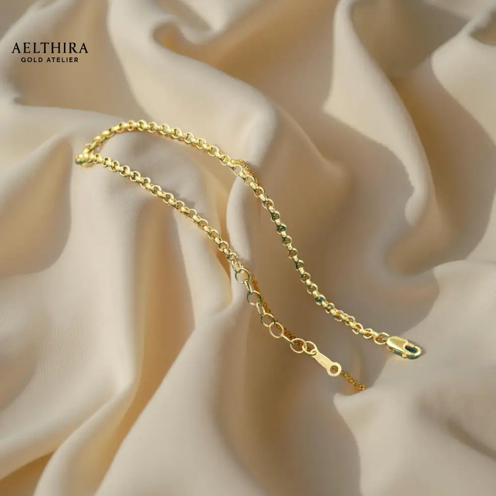 Rolo Chain Link 14K Gold Filled Bracelet (For Men & Women) 17cm-19cm Bracelet