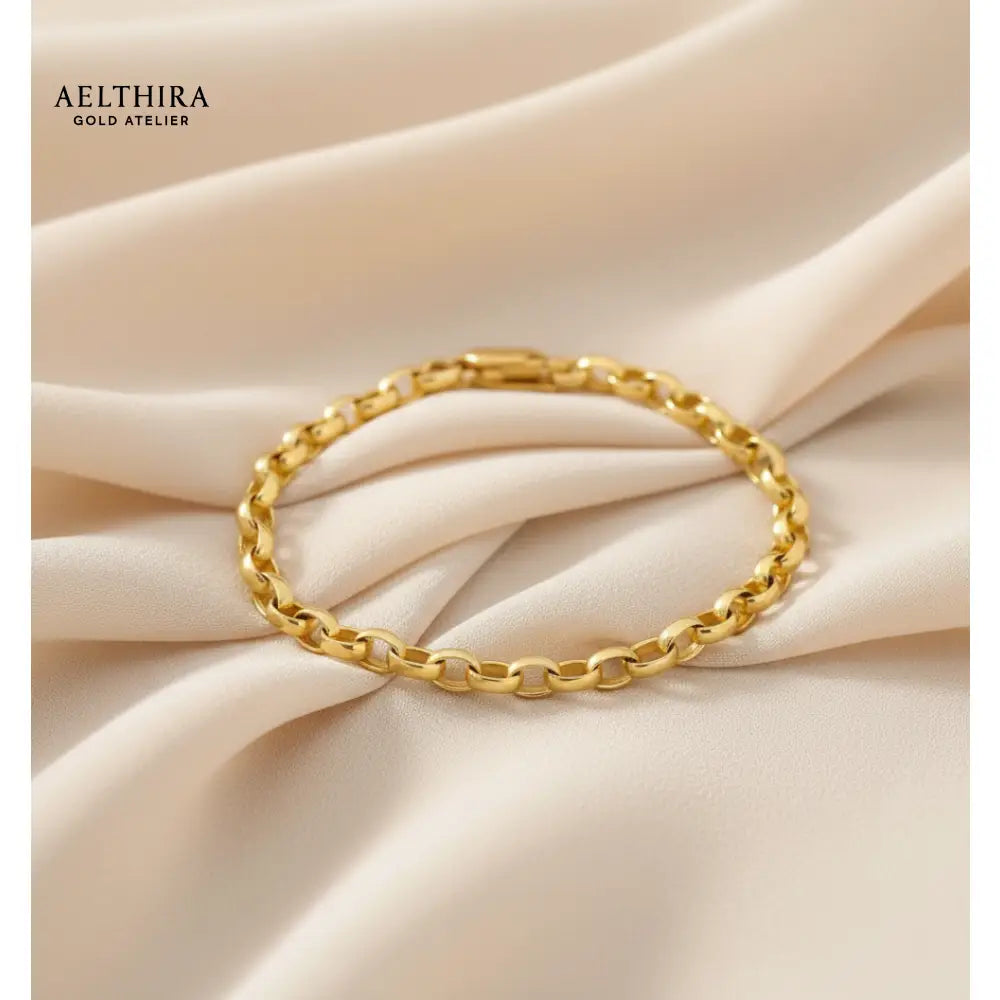 Rolo Chain Link 14K Gold Filled Bracelet (For Men & Women) 17cm-19cm Bracelet