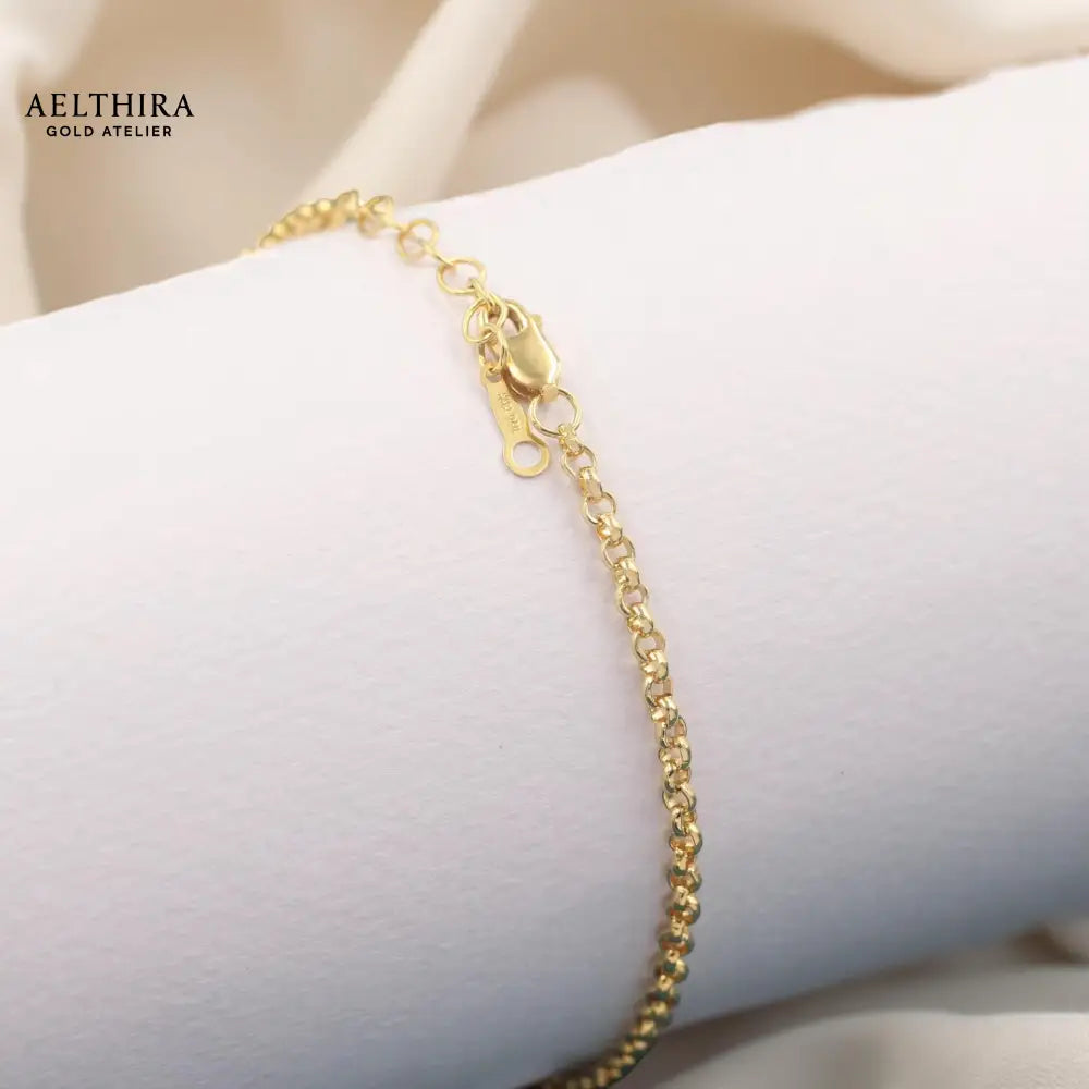 Rolo Chain Link 14K Gold Filled Bracelet (For Men & Women) 17cm-19cm Bracelet