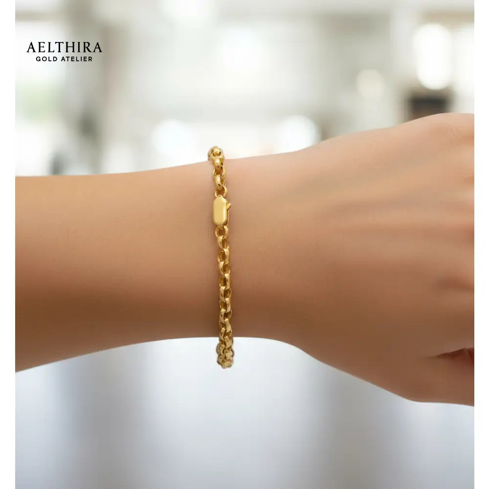 Rolo Chain Link 14K Gold Filled Bracelet (For Men & Women) 17cm-19cm Bracelet