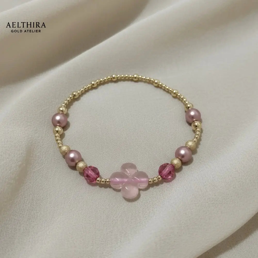 Rose Clover 14k Gold Filled Bracelet