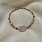 Rose Quartz Pixiu Bracelet in 14k gold-filled setting Bracelet