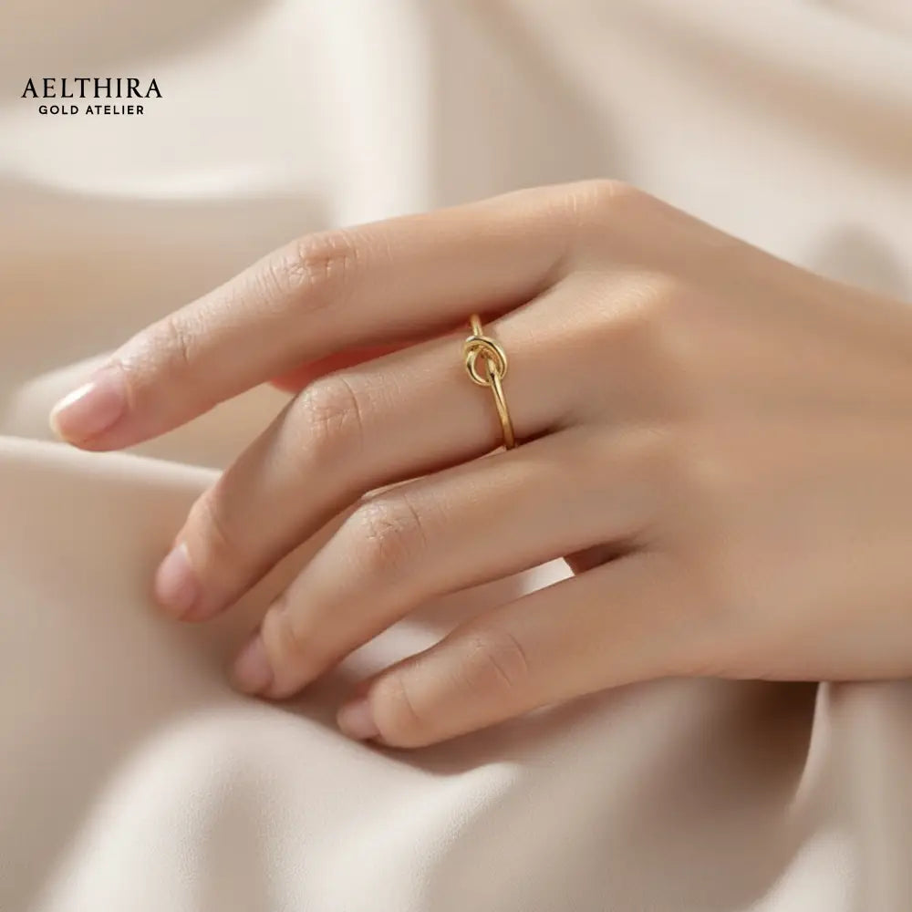 Round Knot 14K Gold Filled Ring (1mm) Ring