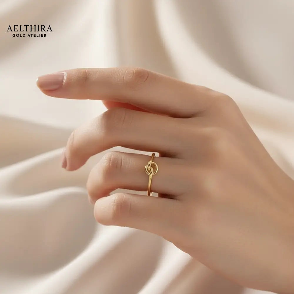 Round Knot 14K Gold Filled Ring (1mm) Ring