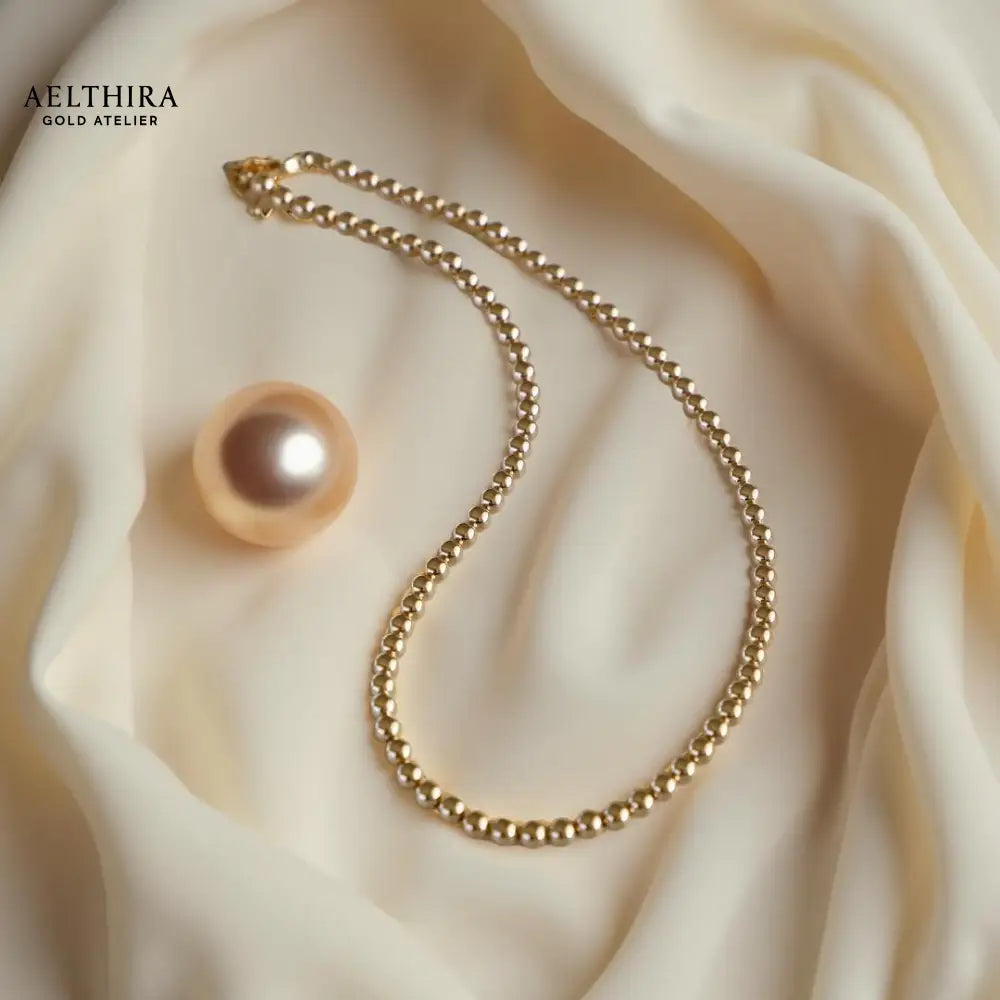 Timeless Beaded 14K Gold Filled Necklace (3mm beads) 16” plus 2” extender Necklace